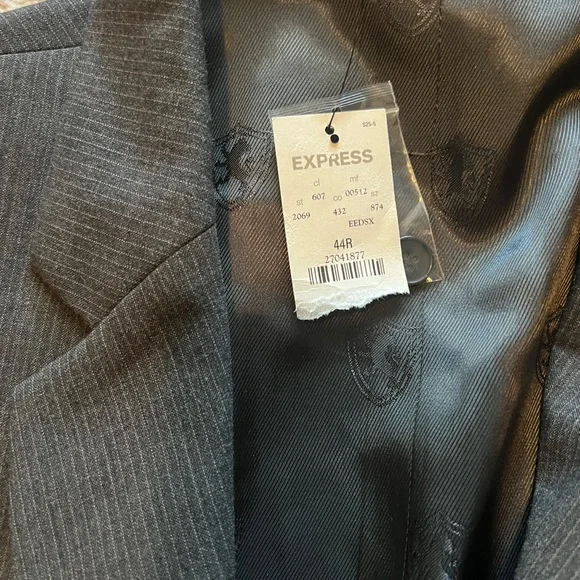 Express Men's Charcoal pinstripe Suit Jacket